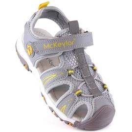 Sandálias Grey McKeylor 47702 para menino com velcro cinza 1