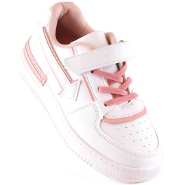 Sapatos desportivos para menina com velcro branco Vinceza 34628 1