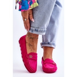 Mocassim sem cadarço de camurça Castelo Fuchsia rosa 1 Mocassim sem cadarço de camurça Castelo Fuchsia rosa 1