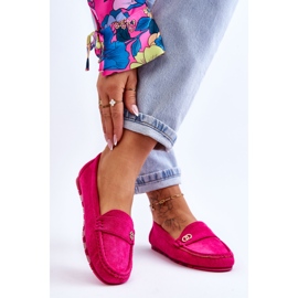 Mocassim sem cadarço de camurça Castelo Fuchsia rosa 2 Mocassim sem cadarço de camurça Castelo Fuchsia rosa 2