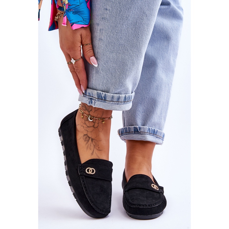 Mocassim de camurça preto Castelo 1