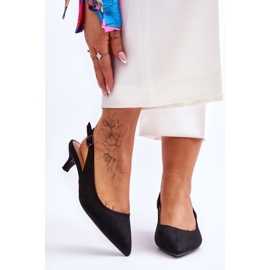 Sapatos peep toe baixos Black Lia preto 1