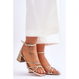 FB2 Sandálias douradas elegantes de salto alto Felisa dourado 1