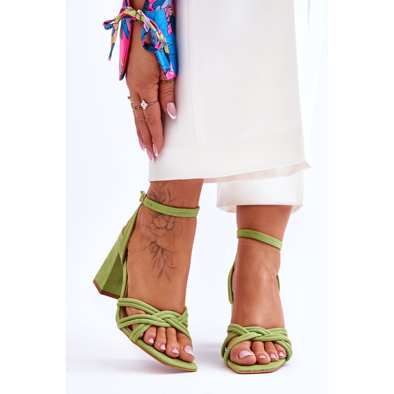 Sandálias Clássicas De Camurça Verde Bernett 1