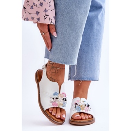 Vinceza Sandália Feminina Couro Com Pedras Branco Mersea preto 1