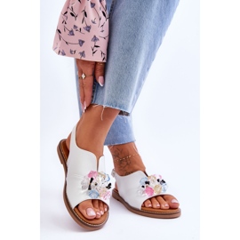 Vinceza Sandália Feminina Couro Com Pedras Branco Mersea preto 2