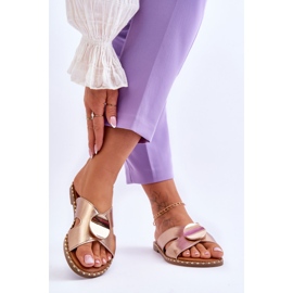 Vinceza Salto baixo feminino Kenley dourado 2