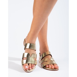 Shelovet sandália rasa dourada dourado 2