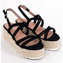 BM Altman Alpercatas com cunha pretas preto 1