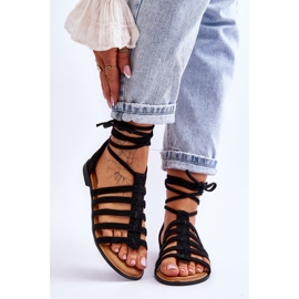 FC3 Sandália Romana de Camurça Feminina Preta Sempre preto 1