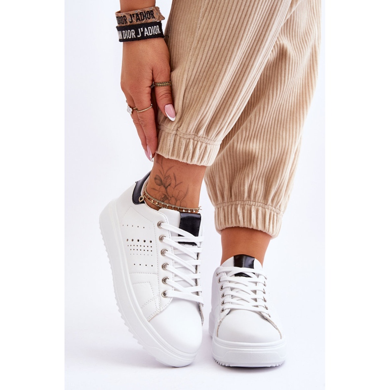 Sapatos esportivos femininos branco e preto Seja o primeiro! 1