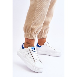 Sapatos esportivos femininos branco e azul Seja o primeiro! 2