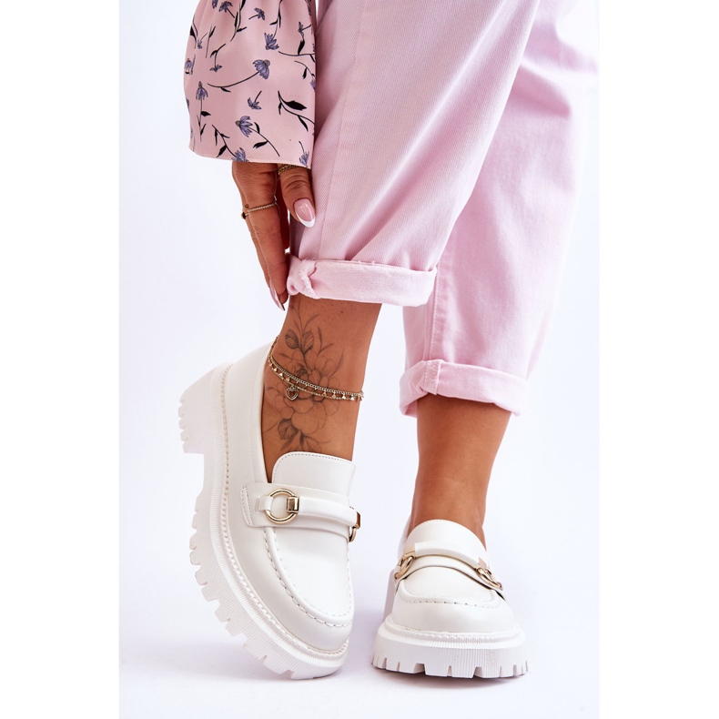 FG1 Mocassins Femininos On A Massive Platform White Calypso branco 1