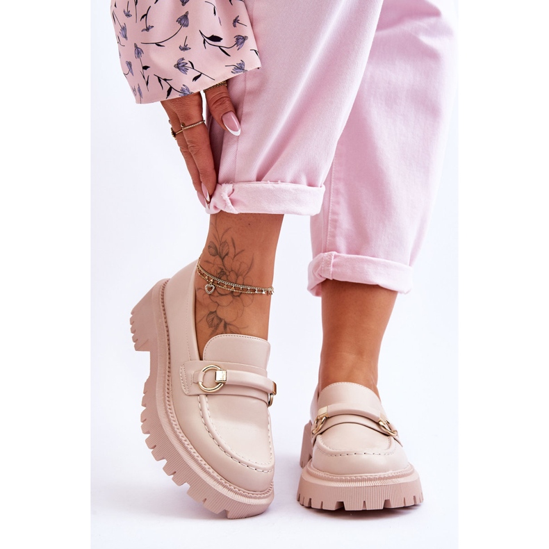 FG1 Mocassins Femininos On A Massive Platform Bege Calypso 1 FG1 Mocassins Femininos On A Massive Platform Bege Calypso 1