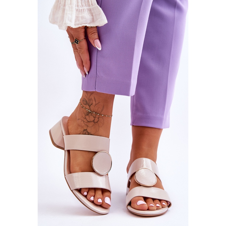 Elegante Salto Alto Sergio Leone KL310 Bege 1