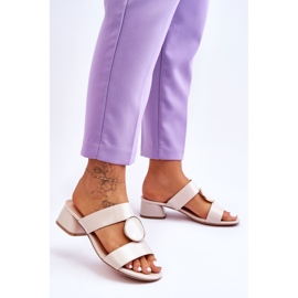 Elegante Salto Alto Sergio Leone KL310 Bege 2