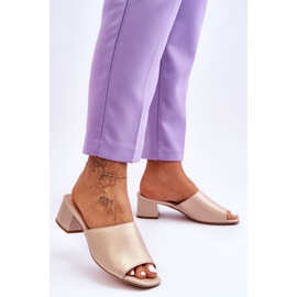 Chinelos Lisos Elegantes Sergio Leone KL317 Bege 2