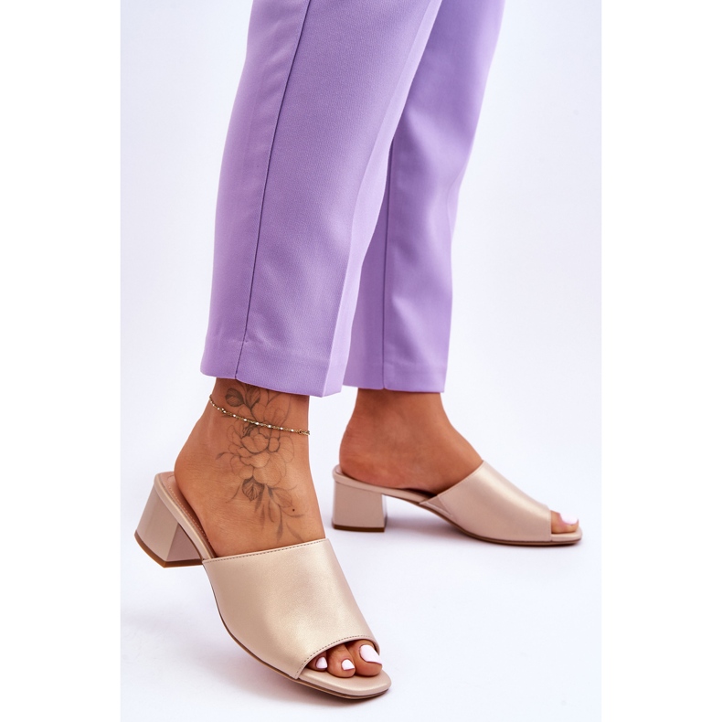 Chinelos Lisos Elegantes Sergio Leone KL317 Bege 2