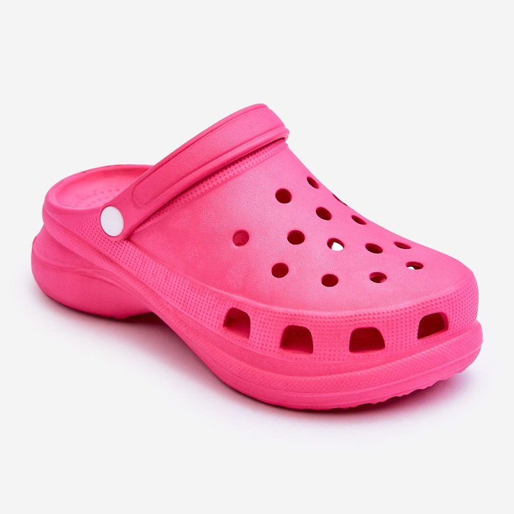 PG2 Sandálias Foam Crocs em uma sola grossa rosa escuro Katniss 1