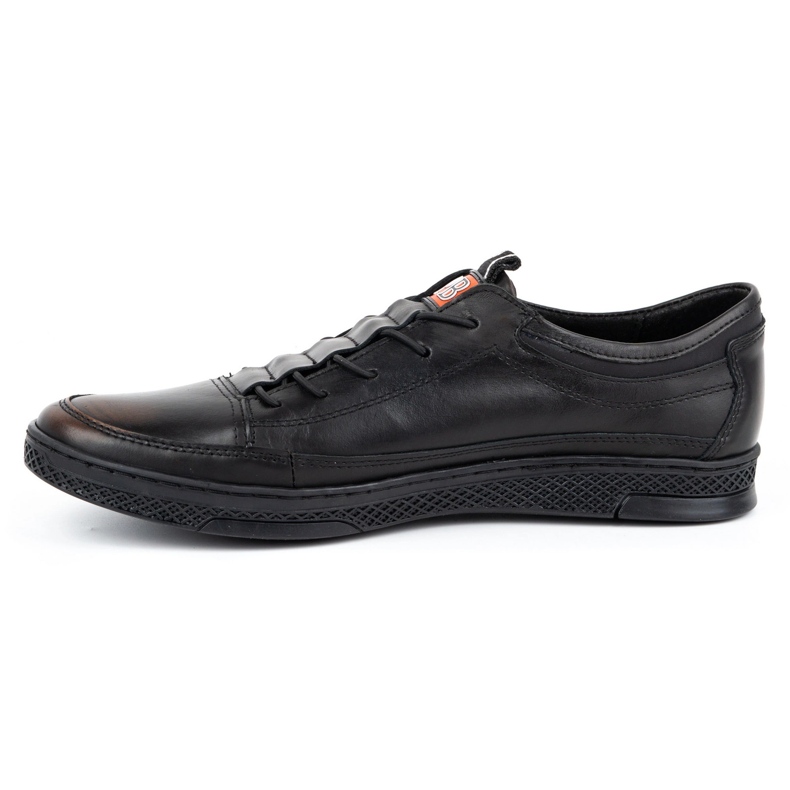 Polbut Sapatos casuais de couro masculino K22 kabir preto 1