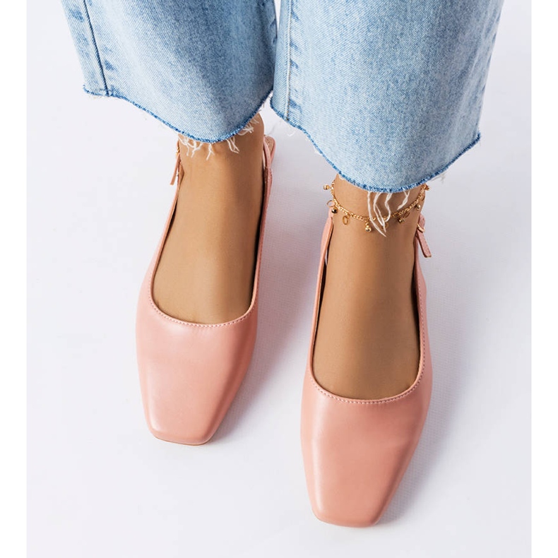 Sandálias fechadas rosa 1