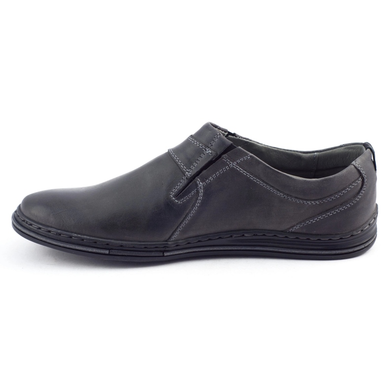 Polbut Couro Brogues Masculino 362 Cinza 1