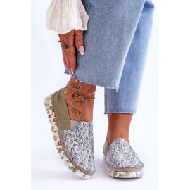 Sapatos femininos de couro sem cadarço Maciejka 03512-51 verde 1