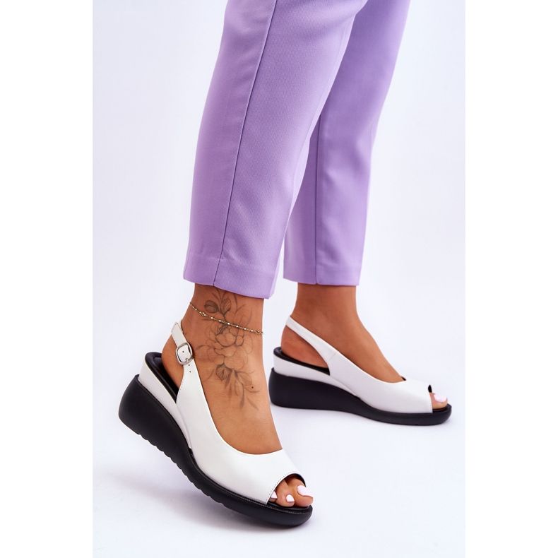 Sandálias Femininas de Cunha Sergio Leone SK853 Branco 2