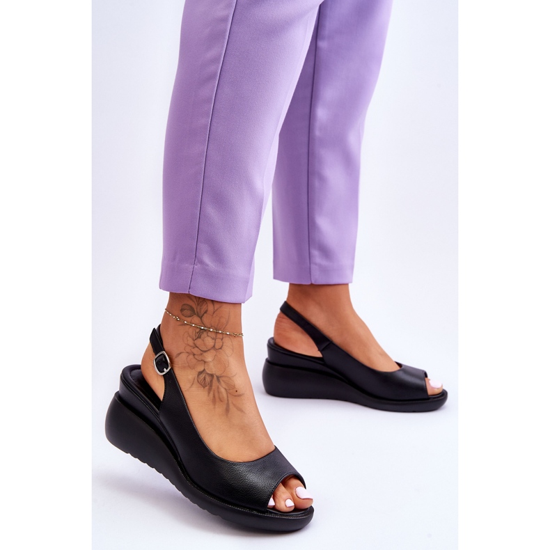 Sandálias Femininas de Cunha Sergio Leone SK853 Preto 2