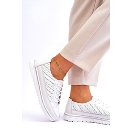 Vinceza Tênis esportivo feminino de couro branco elami 2
