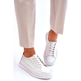 Vinceza Tênis esportivo feminino de couro branco elami 6
