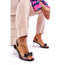 S.Barski Sandálias da moda com miçangas pretas Terrance preto 1