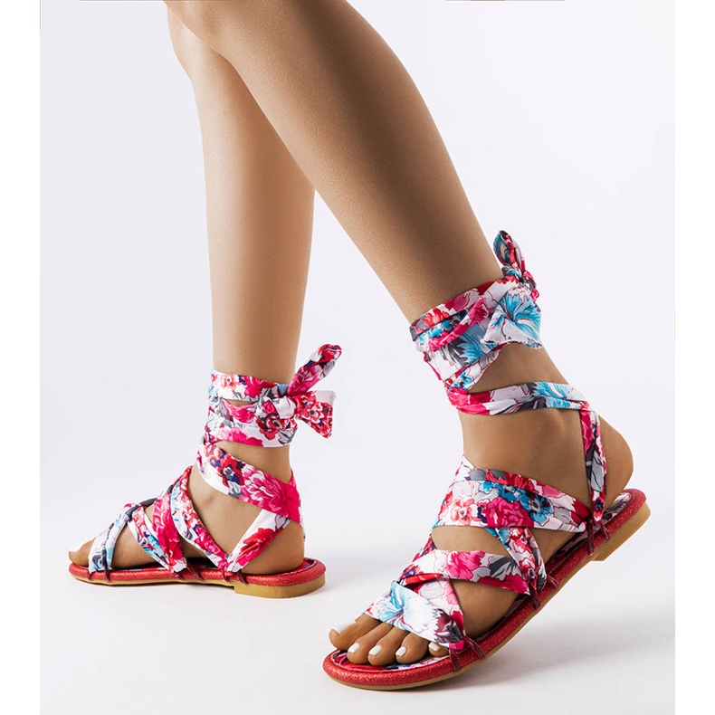 Sandália vermelha com cadarço, Richer vermelho 1 Sandália vermelha com cadarço, Richer vermelho 1