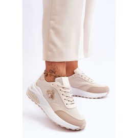 PS1 Sapatos esportivos brilhantes com decoração bege séneca 2