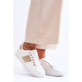 Sapatos esportivos femininos com jatos de ouro branco Axelle 1