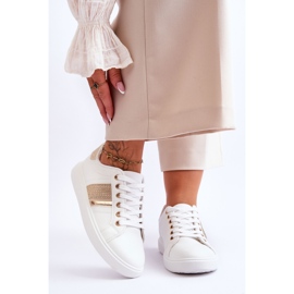 Sapatos esportivos femininos com jatos de ouro branco Axelle 2