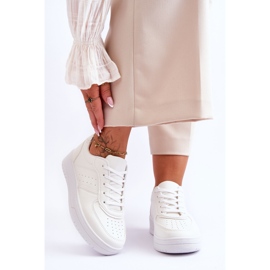 Tênis esportivo clássico com plataforma branca Feel It branco 1