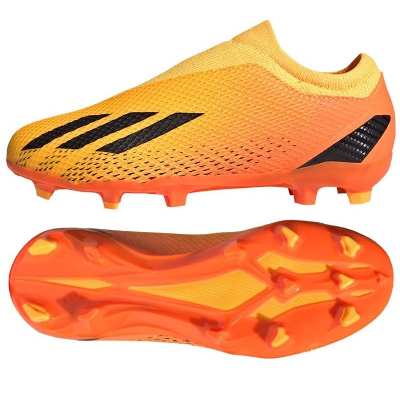 Chuteira Adidas X Speedportal.3 Ll Fg Jr GZ5060 laranja laranjas e vermelhos 1
