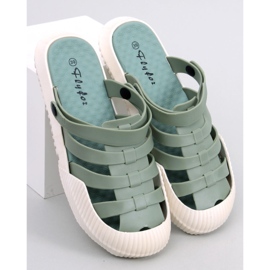 Sandálias de borracha de mulher Sammy Green verde 1