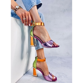 Seastar Sandália salto geométrico Marshmello Pink rosa 2