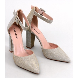 Sapatos de salto bloco iridescentes Midnight LT.GOLD dourado 1