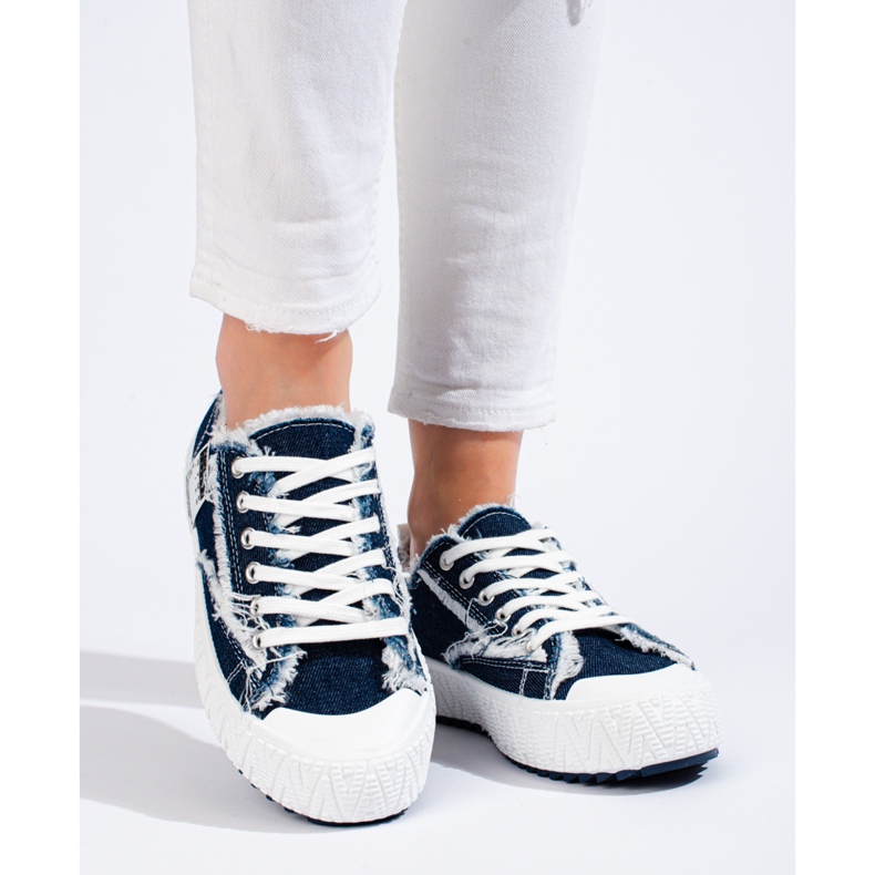 Tênis plataforma azul marinho Shelovet 1