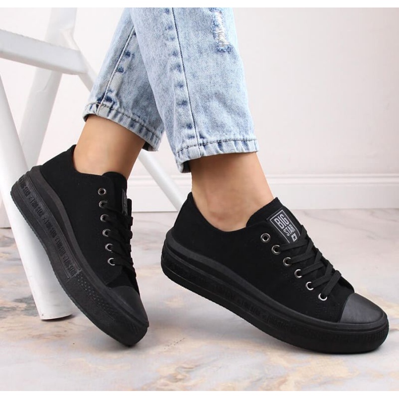 Tênis na plataforma Big Star W INT1874A preto 2