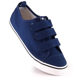 Tênis com velcro News Jr EVE408C azul marinho 1
