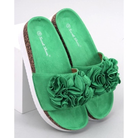BM Chinelos de flores verdes Rizzo 1