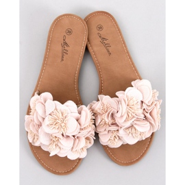 Chinelos florais Corey Beige bege 1