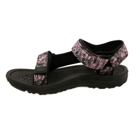 Sandálias esportivas femininas pretas com velcro News 23SD11-5630 preto 3