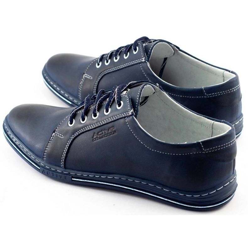 Polbut Sapatos masculinos 320 azul marinho 4