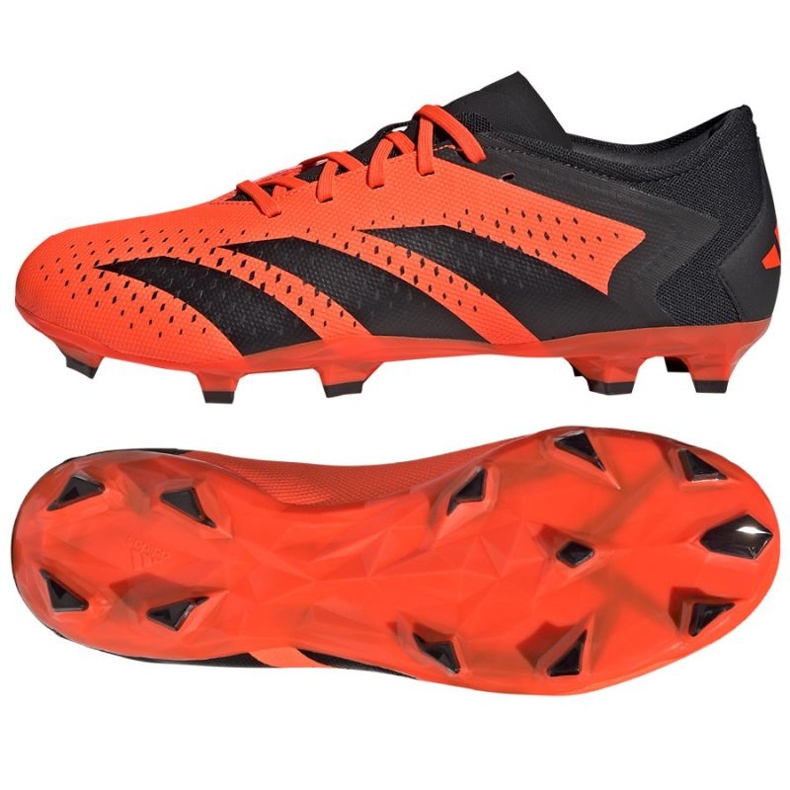Chuteira Adidas Predator Accuracy.3 L Fg M GW4601 vermelho laranjas e tintos 1