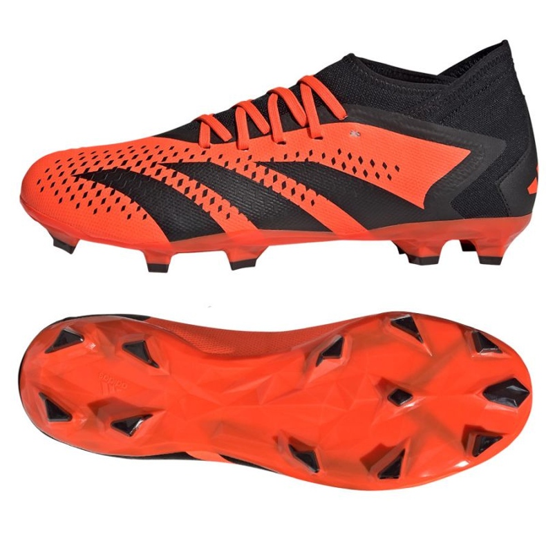 Chuteira Adidas Predator Accuracy.3 Fg M GW4591 vermelho laranjas e tintos 1